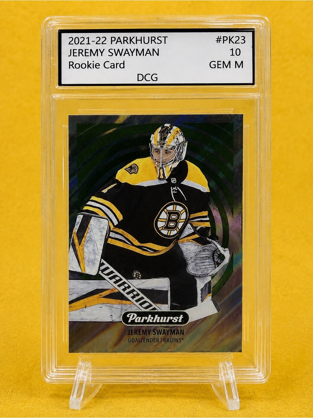 Parkhurst  Jeremy Swayman Rookie card Boston Bruins